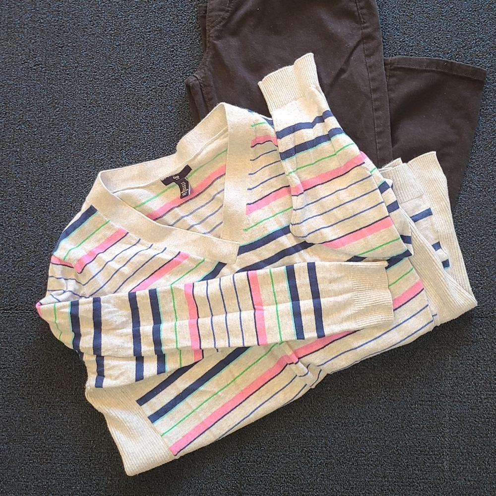 Gap XL Striped Lightweight Sweater